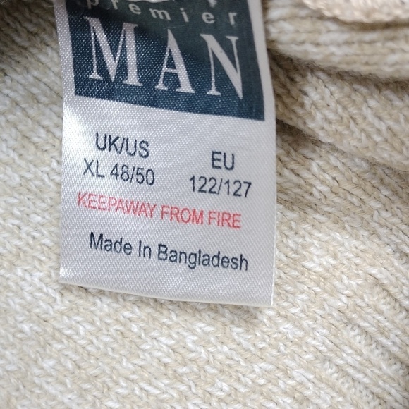 Premier Man mens zippered sweater size XL - Picture 7 of 11
